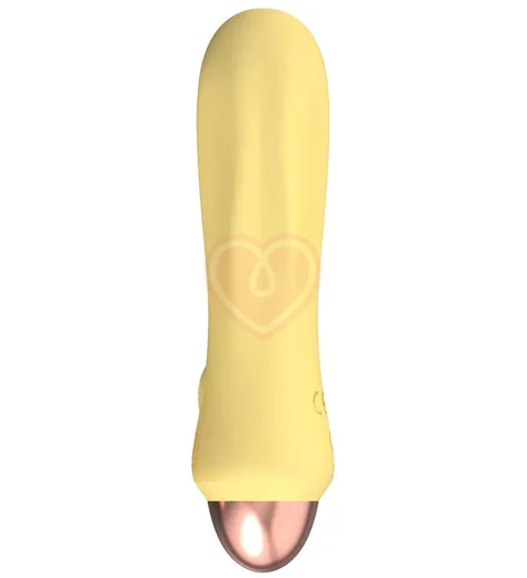 Нежный мини-вибратор Cuties жёлтый фото 2