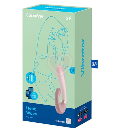 Вибратор Satisfyer Heat Wave с клиторальным стимулятором и нагревом пыльно-розовый фото 2