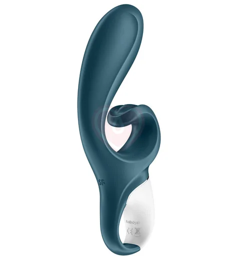 Вибратор с клиторальным стимулятором Satisfyer Hug Me серо-голубой фото 3