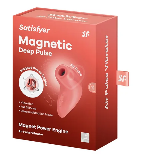 Вакуумный стимулятор Satisfyer Magnetic Deep Pulse коралловый фото 5