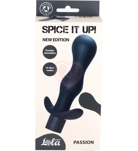 Анальная пробка с вибрацией Spice It Up Passion чёрная фото 2