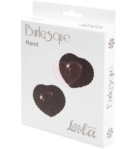 Пэстисы Burlesque Rand сердечки из пайеток чёрные фото 4