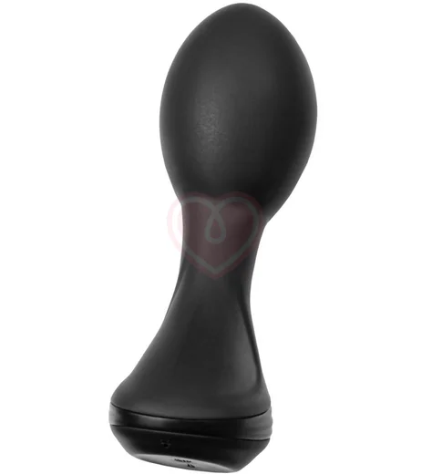 Надувная анальная пробка с вибрацией и пультом ДУ Popo Pleasure Phoenix чёрная фото 7