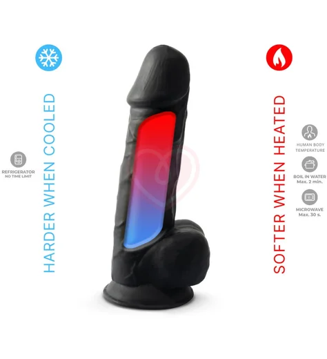 Реалистичный фаллоимитатор Silexd Model 4 21 см чёрный фото 3