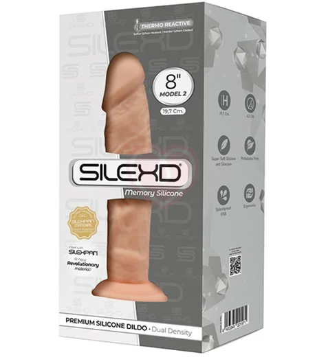 Реалистичный фаллоимитатор Silexd Model 2 20 см телесный фото 2