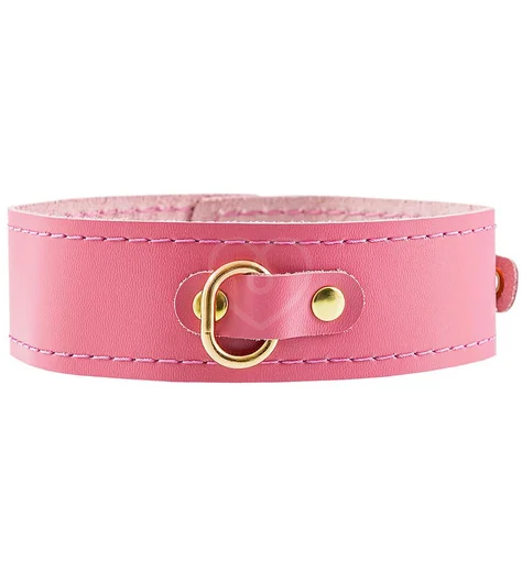 Кожаный ошейник Pecado розовый фото 2
