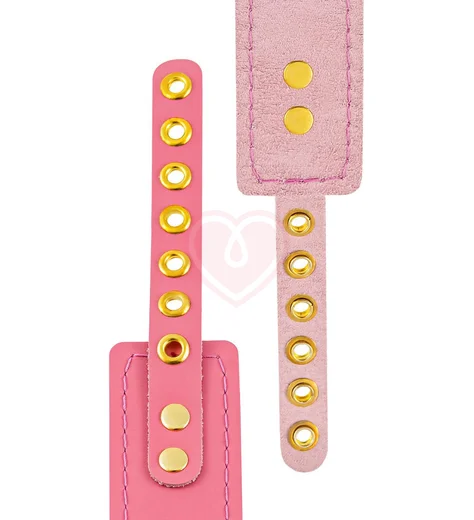 Кожаный ошейник Pecado розовый фото 5