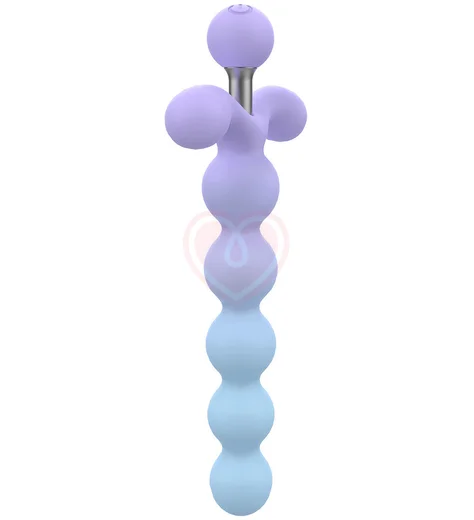 Анальная виброёлочка Youivic голубая фото 2