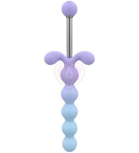 Анальная виброёлочка Youivic голубая фото 4