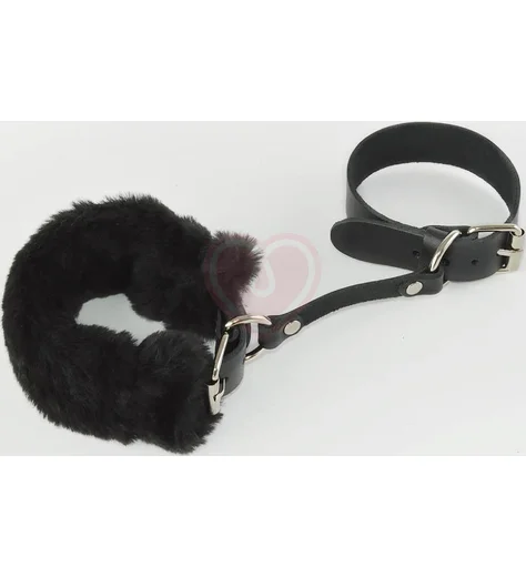 Наручники Sitabella Lite с черным мехом фото 2