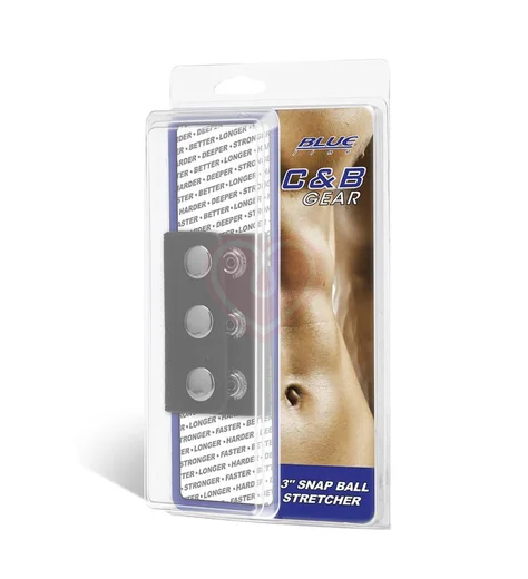 Широкий кожаный болстретчер на 3 заклёпках Snap Ball Stretcher средний фото 3