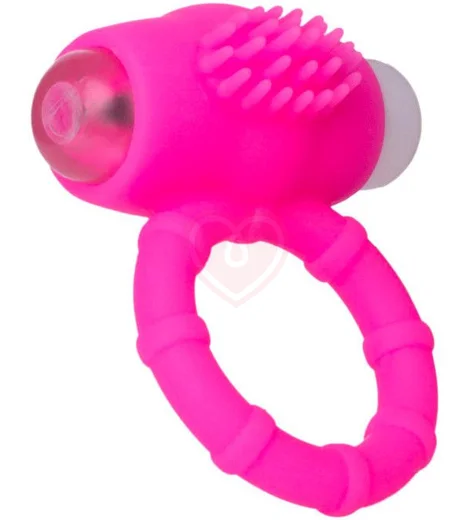 Кольцо эрекционное с вибрацией ToyFa A-Toys розовое фото 2