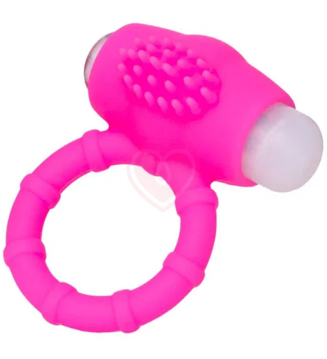 Кольцо эрекционное с вибрацией ToyFa A-Toys розовое фото 3