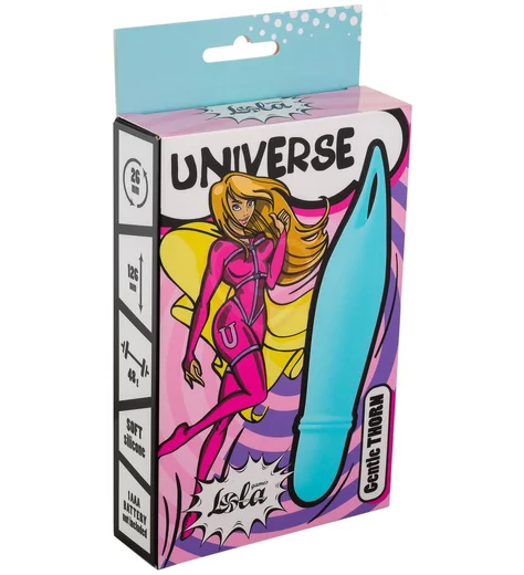 Мини-вибратор Universe Gentle Thorn голубой фото 3