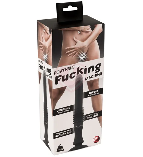Вибратор с пульсацией на присоске Portable Fucking Machine чёрный фото 6