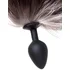 Силиконовая анальная пробка с чёрно-бурым хвостом Popo Pleasure M фото 3