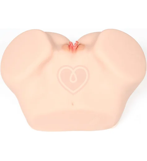 Мастурбатор-полуторс с вагиной и анусом Onahole Real Vagina с двойным слоем и вибрацией фото 10