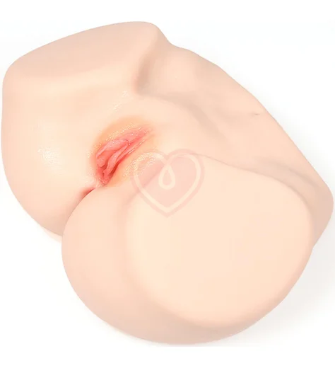 Мастурбатор-полуторс с вагиной и анусом Onahole Real Vagina с двойным слоем и вибрацией фото 11