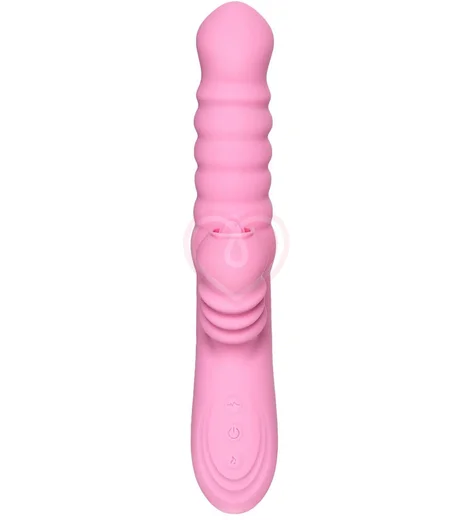 Вибратор-кролик с нагревом и функцией поступательного движения Jos Lixy розовый фото 2