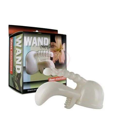 Насадка Magic Wand 3Teez Три удовольствия белая фото 2