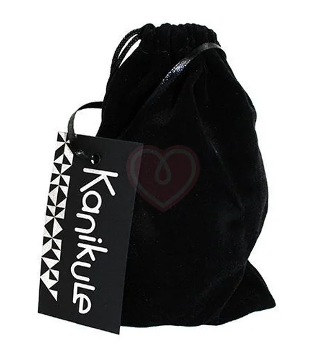 Большая алюминиевая анальная пробка Large с прозрачным стразом фото 3