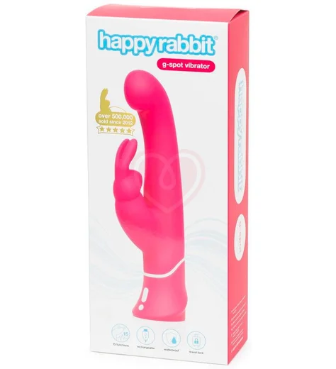 Вибратор с клиторальным стимулятором Happy Rabbit G-Spot розовый фото 4
