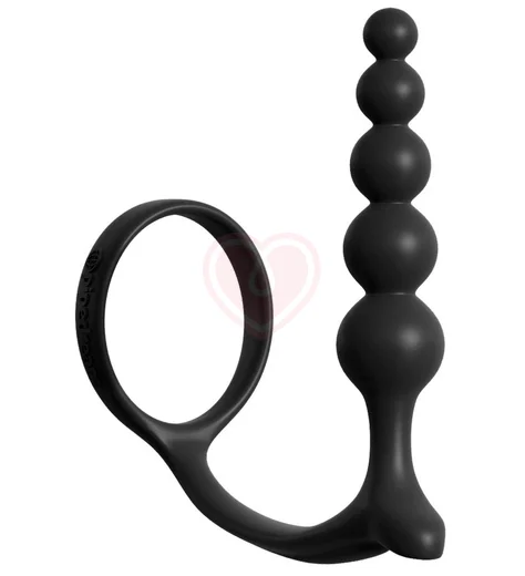 Анальные шарики с эрекционным кольцом Ass-gasm Cockring Anal Beads фото 3
