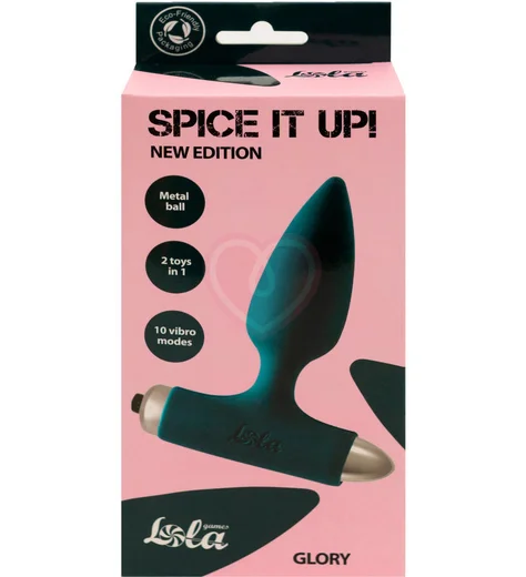Анальная вибропробка со смещенным центром тяжести Spice it up New Edition Glory зелёная фото 3