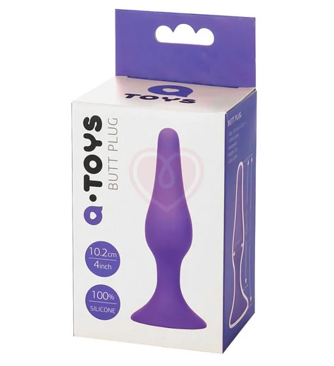 Силиконовая анальная пробка ToyFa A-Toys малая фиолетовая фото 2