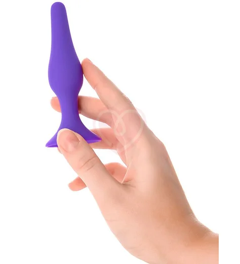 Силиконовая анальная пробка ToyFa A-Toys малая фиолетовая фото 4