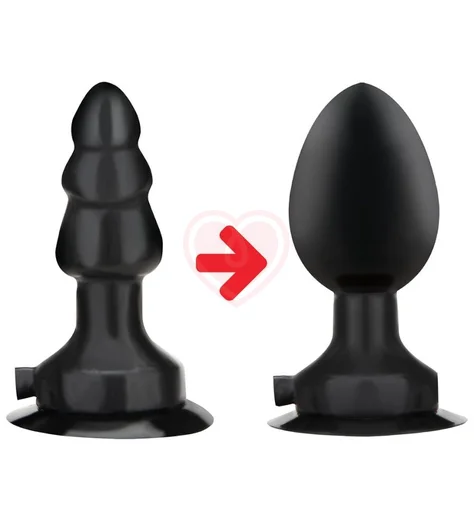 Надувная рельефная пробка с вибрацией и пультом Lux Fetish фото 2