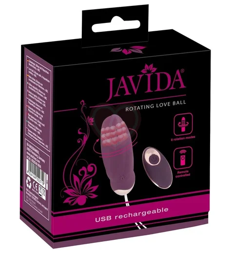 Виброяйцо с ротацией Javida Rotating Love и пультом управления фото 5