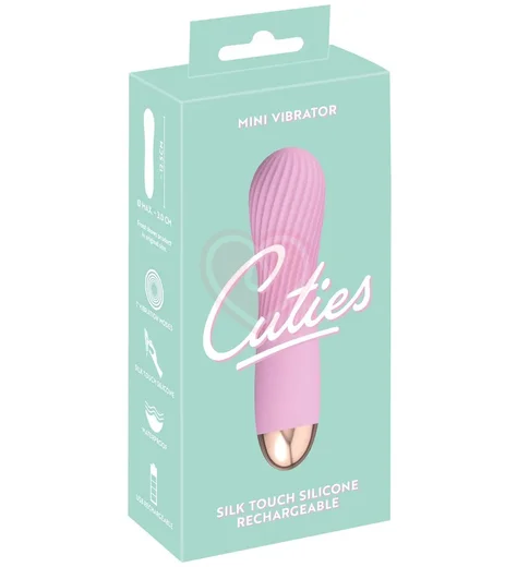 Мини-вибратор с нежным рельефом Cuties розовый фото 2