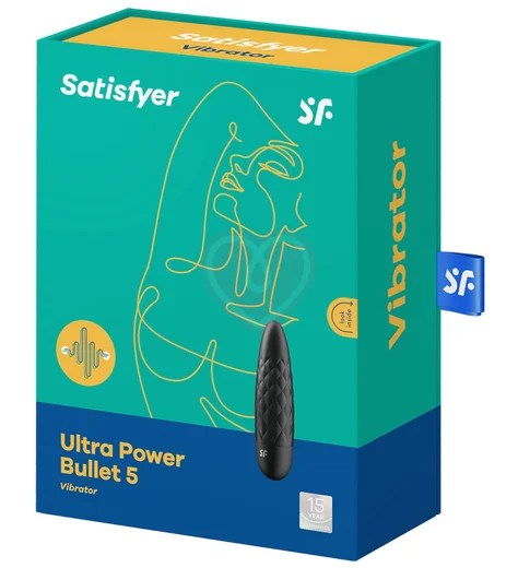 Рельефная вибропуля Satisfyer Ultra Power Bullet 5 чёрная фото 2