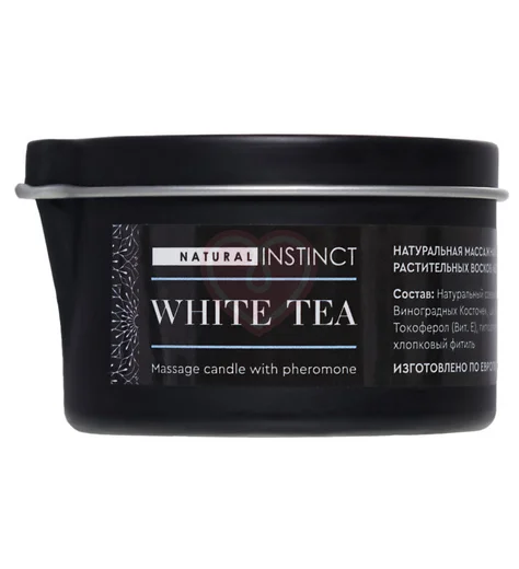 Массажная свеча Natural Instinct Белый чай 70 г фото 3