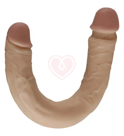 Большой двусторонний фаллоимитатор Real 39 см фото 3