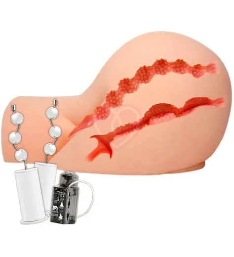 Мастурбатор попка с вагиной и анусом Kokos Oknyeo с вибрацией фото 5