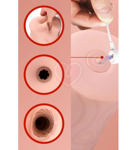 Большой мастурбатор Real Xise с функцией пенетрации фото 5