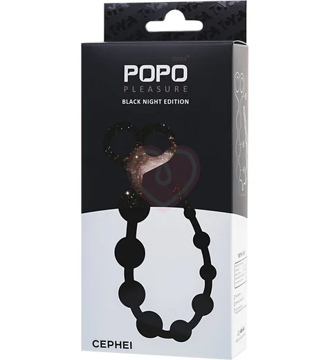 Анальные бусы Toyfa Popo Pleasure Cephei черные фото 4