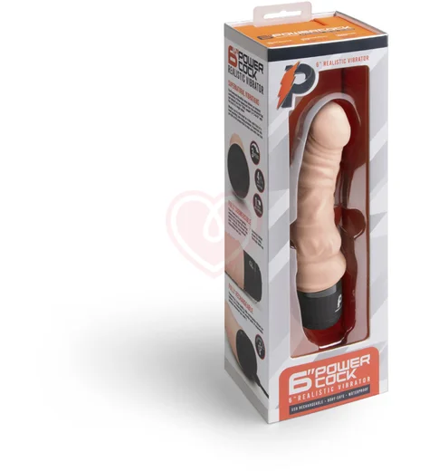 Реалистичный вибратор PowerCocks 14 см телесный фото 4