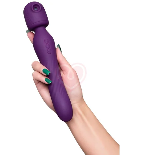 Вибратор с вакуумно-волновой стимуляцией Jos Kisom фиолетовый фото 4