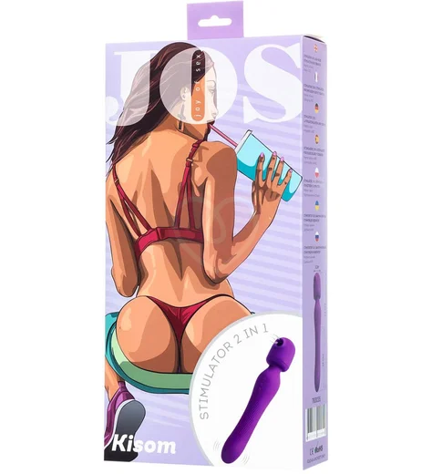 Вибратор с вакуумно-волновой стимуляцией Jos Kisom фиолетовый фото 10