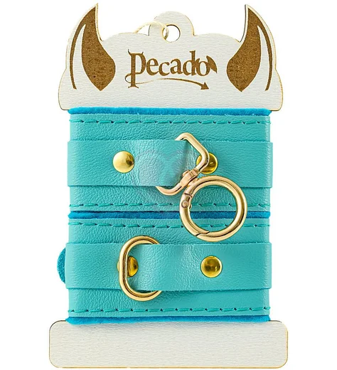 Мини наручники Pecado голубые фото 5