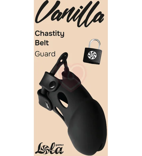 Мужской пояс верности Guard Vanilla чёрный фото 2