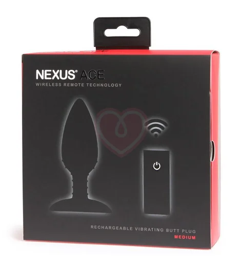 Анальная пробка с дистанционным пультом Nexus Ace Butt Plug M чёрная фото 3