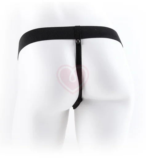 Фаллопротез с мошонкой Hollow Strap-On with Balls 24 см коричневый фото 3