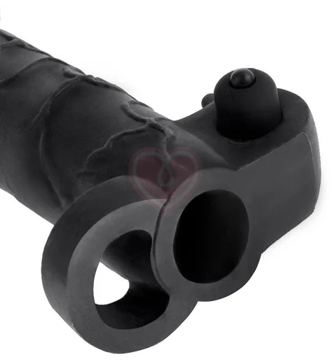 Насадка удлинитель с вибрацией Vibrating Real Feel Extension 16,5 см черная фото 2