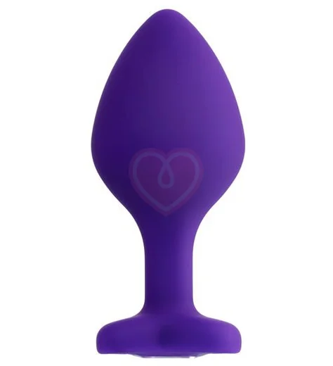 Анальная фиолетовая пробка ToDo by Toyfa Diamond Heart S с кристаллом сердечком фото 3