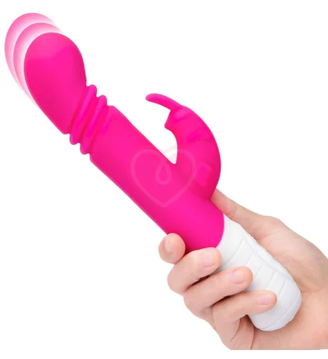 Вибратор-кролик с пульсирующей головкой Slim Shaft Thrusting G-Spot Rabbit розовый фото 6