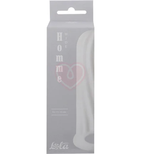Насадка для увеличения диаметра с двусторонним рельефом Homme Wide для 11-15 см белая фото 2